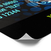 DJ Speaker Rays-Poster voor speciale acties Poster (Hoek)