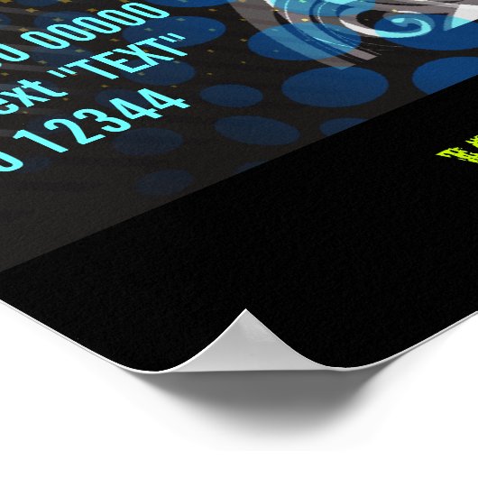 DJ Speaker Rays-Poster voor speciale acties Poster (Hoek)