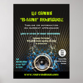 DJ Speaker Rays-Poster voor speciale acties Poster