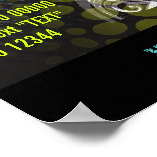 DJ Speaker Rays-Poster voor speciale acties Poster (Hoek)