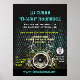 DJ Speaker Rays-Poster voor speciale acties Poster