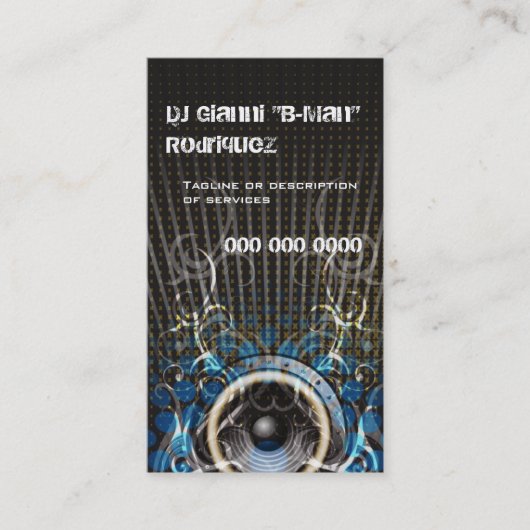 DJ Speaker Rays Visitekaartje (Voorkant)