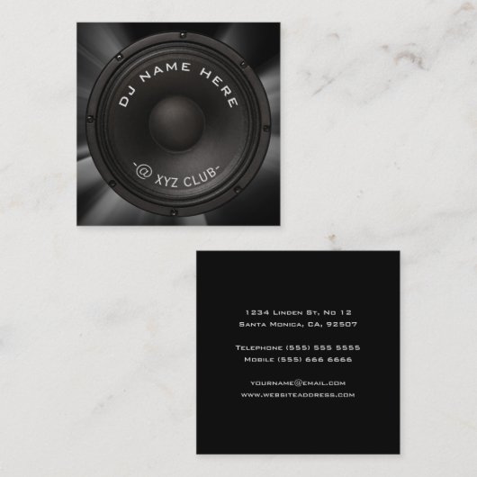 DJ Speaker Visitekaartje (Voorkant / Achterkant)