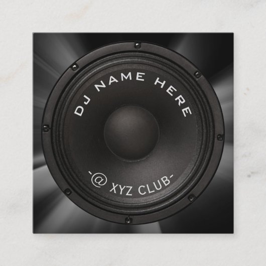 DJ Speaker Visitekaartje (Voorkant)
