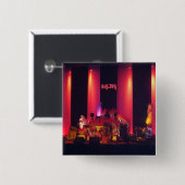 DJ speelt voor live band Vierkante Button 5,1 Cm (Voorkant /achterkant)