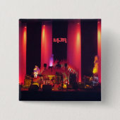 DJ speelt voor live band Vierkante Button 5,1 Cm (Voorkant)