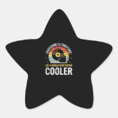 DJ Speler Broer Grappige Disc Jockey Bruiloft Fees Ster Sticker (Voorkant)