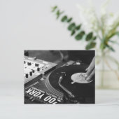 DJ spinnen vinyl 1 Briefkaart (Staand voorkant)