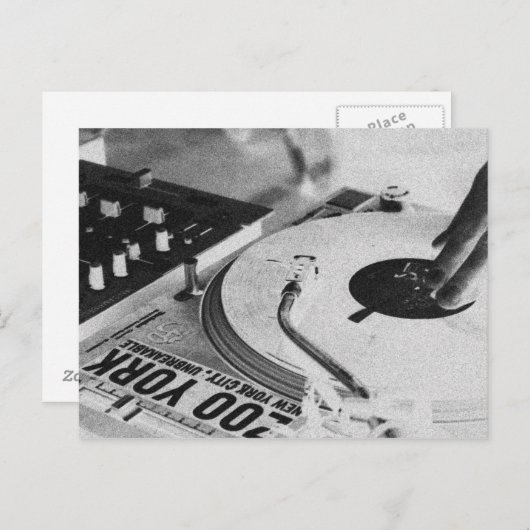 DJ spinnen vinyl 2 Briefkaart (Voorkant / Achterkant)