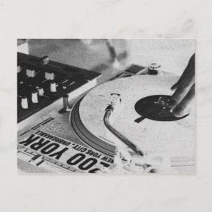 DJ spinnen vinyl 2 Briefkaart