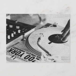 DJ spinnen vinyl 2 Briefkaart
