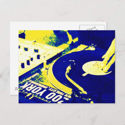 DJ spinnen vinyl 3 Briefkaart (Voorkant / Achterkant)