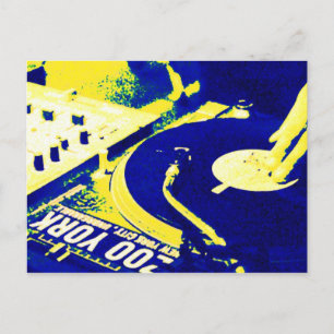 DJ spinnen vinyl 3 Briefkaart