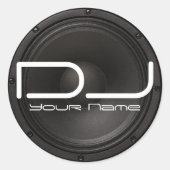 DJ Sticker met Bass Design (Voorkant)