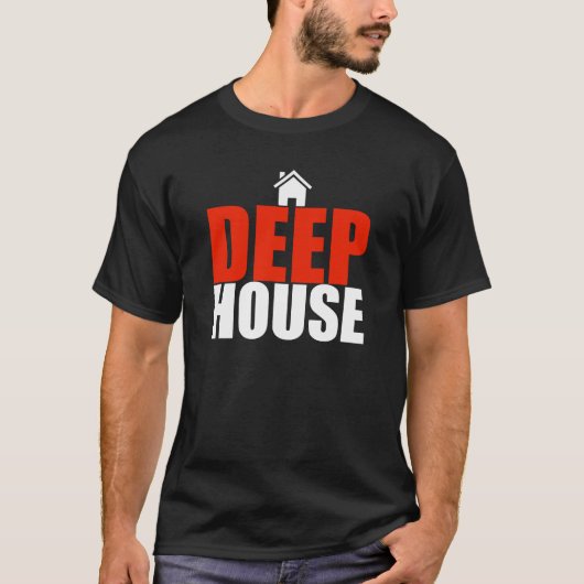 dj-stijl muziekontwerp t-shirt in diepe stijl (Voorkant)
