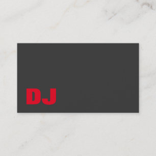 DJ Stijlvol grijs achtergrondrood Sinaasappel Visitekaartje