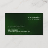 DJ Stijlvolle moderne groene achtergrond Visitekaartje (Achterkant)