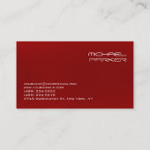 DJ Stijlvolle Rode Achtergrond Modern Visitekaartje (Achterkant)