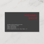 DJ Stijlvolle Rood Grijs Achtergrond Hoofdtelefoon Visitekaartje (Achterkant)