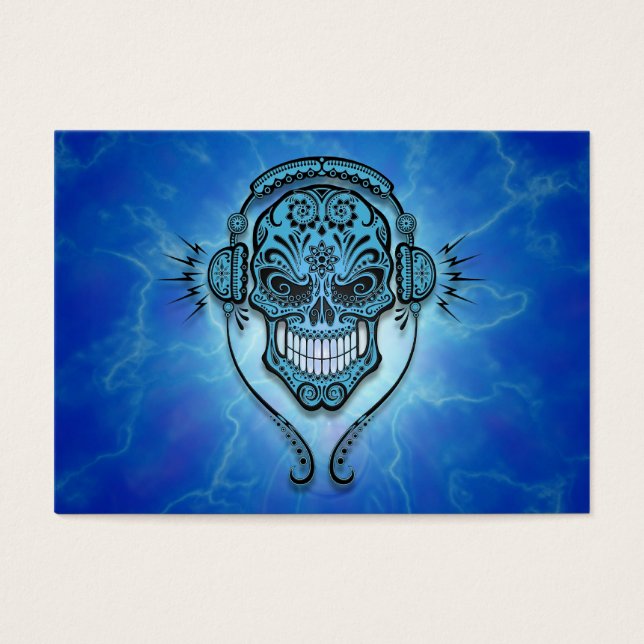 DJ Sugar Skull, blauwe bliksem Visitekaartjes (Voorkant)