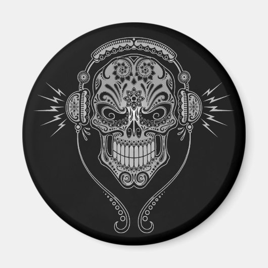 DJ Sugar Skull - Zwart Magneet (Voorkant)