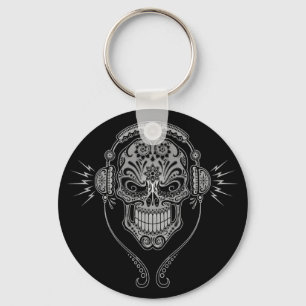 DJ Sugar Skull - Zwart Sleutelhanger