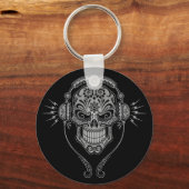 DJ Sugar Skull - Zwart Sleutelhanger (Voorkant)