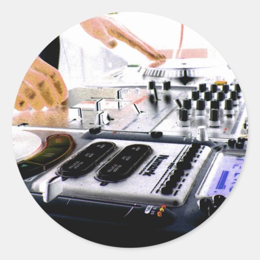 DJ-systeem Ronde Sticker (Voorkant)