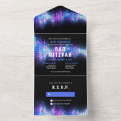 DJ Techno Dance Party BarAlles in een bruiloft uit All In One Uitnodiging (Binnen)