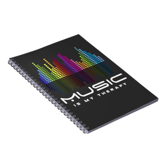 DJ Techno Therapy Music Equalizer edm Party Notitieboek (Rechterzijde)