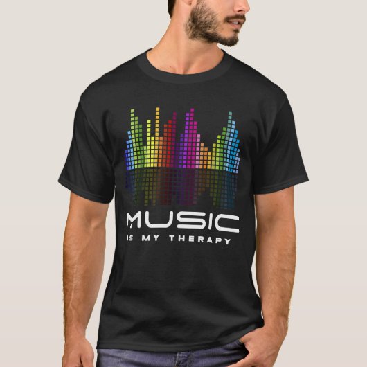 DJ Techno Therapy Music Equalizer edm Party T-shirt (Voorkant)