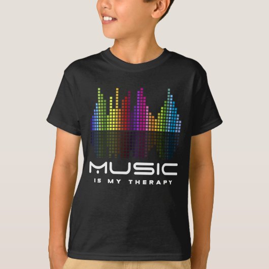 DJ Techno Therapy Music Equalizer edm Party T-shirt (Voorkant)
