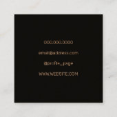 DJ-teken als vinylrecord bord retro kraft Vierkante Visitekaartje (Achterkant)