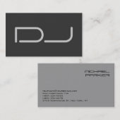DJ Tijdelijk stijlvol, grijs Visitekaartje (Voorkant / Achterkant)