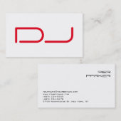 DJ Tijdelijk stijlvol rood Visitekaartje (Voorkant / Achterkant)