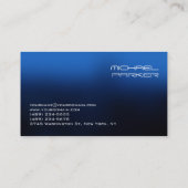 DJ Tijdelijke stijlvolle blauwe achtergrond Visitekaartje (Achterkant)
