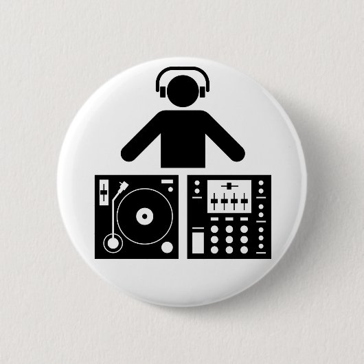 DJ-toets Ronde Button 5,7 Cm (Voorkant)