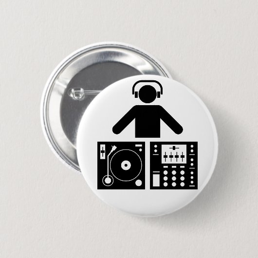 DJ-toets Ronde Button 5,7 Cm (Voorkant /achterkant)