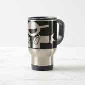 DJ Travel mug met schijfjockey en hoofdtelefoon Reisbeker (Voorkant rechts)