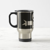 DJ Travel mug met schijfjockey en hoofdtelefoon Reisbeker (Links)