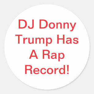 DJ Trump Heeft Een Rapplaat Hankamer Artjunkhaus Ronde Sticker