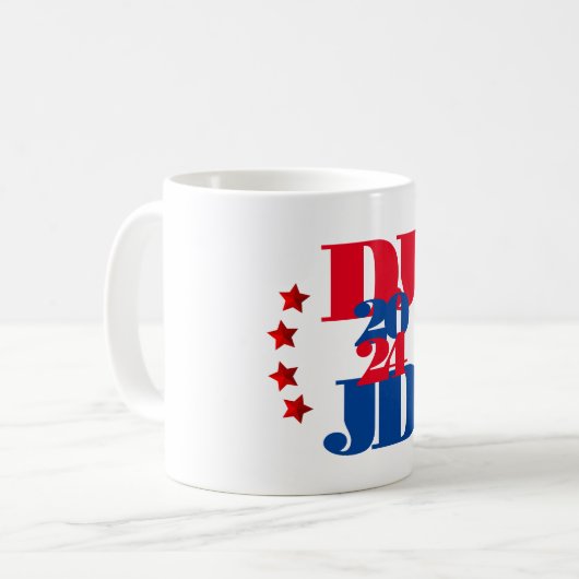 DJ Trump & JD Vance 2024 Verkiezing Mok (Voorkant links)