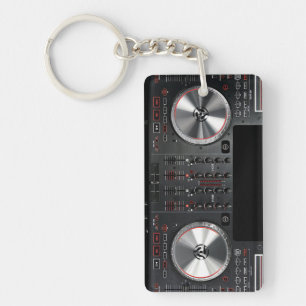 DJ turntable mix desk sleutelhanger