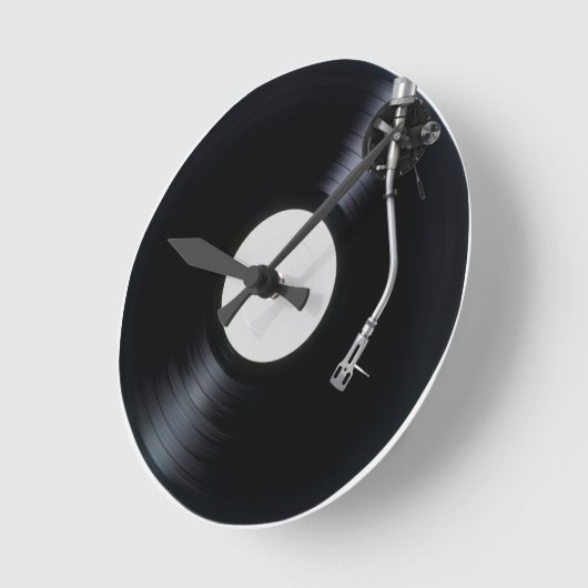 DJ turntable Wall Clock Ronde Klok (Hoek)