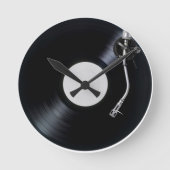 DJ turntable Wall Clock Ronde Klok (Voorkant)