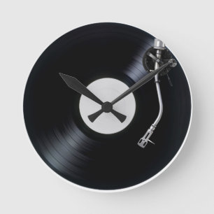 DJ turntable Wall Clock Ronde Klok