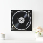 DJ turntable Wall Clock Vierkante Klok (Huis)
