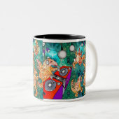 DJ Turntablist Pangolin Tweekleurige Koffiemok (Voorkant rechts)