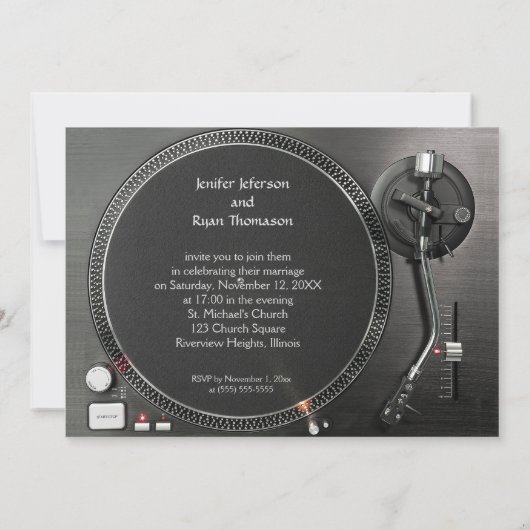 DJ uitnodigen voor bruiloft Kaart (Achterkant)