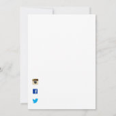 DJ-uitnodiging van de partij met pictogrammen voor Kaart (Achterkant)